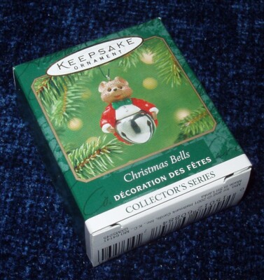 NEW 2001 Hallmark CHRISTMAS BELLS Mouse in Tails #7 Miniature Ornament Series