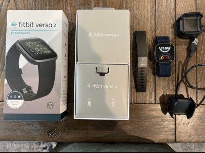 Fitbit Versa 2 Smartwatch Health & Activity Tracker , FB507BKBK, Black EXTRAS