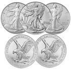 5 x 2025 $1 American Silver Eagle Coins - 1oz .999 Silver BU #A537
