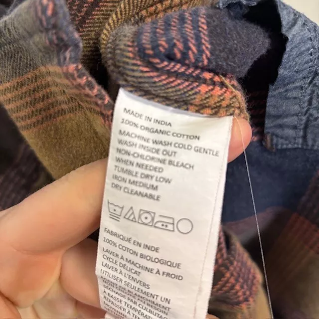 prana weathered golden canyon flannel snap shirt