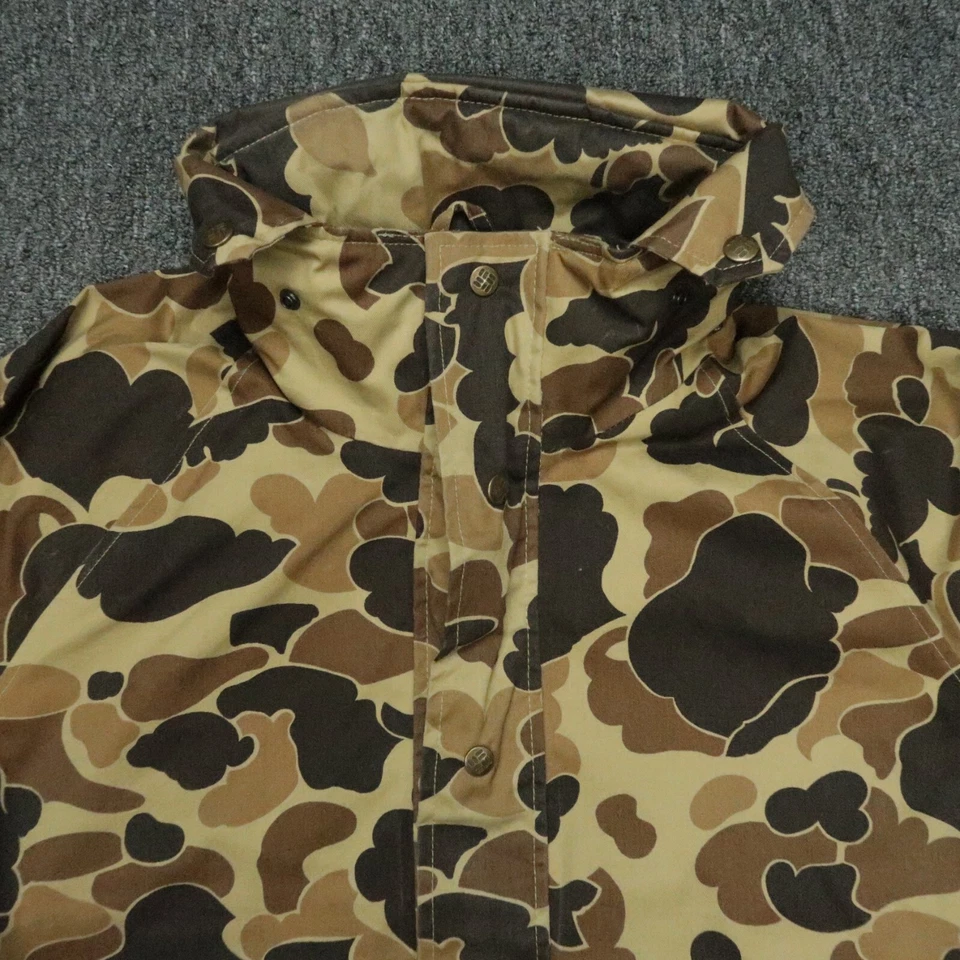 VINTAGE Columbia Jacket Mens Large Brown Green Frog Camo Hunting Gore GTX - Image 2 of 4