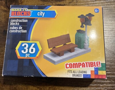 MAKE-IT BLOCKS TOY 36 PC SET BRAND NEW CITY CONSTRUCTION INFRASTRUCTURE BLOCKS