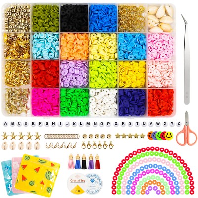 6000 Teile/Set Ton Perlen für Armband Herstellung Kit Ton Flach Polymer Perlen Schmuck