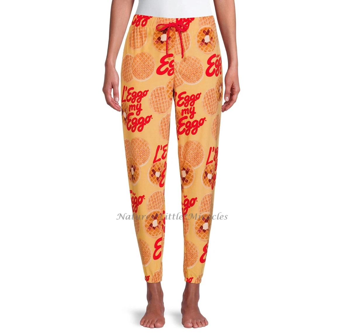 Eggo Waffles Womens Pajamas Pants Size S- 3X Plus Jogger Stranger Things  Netflix