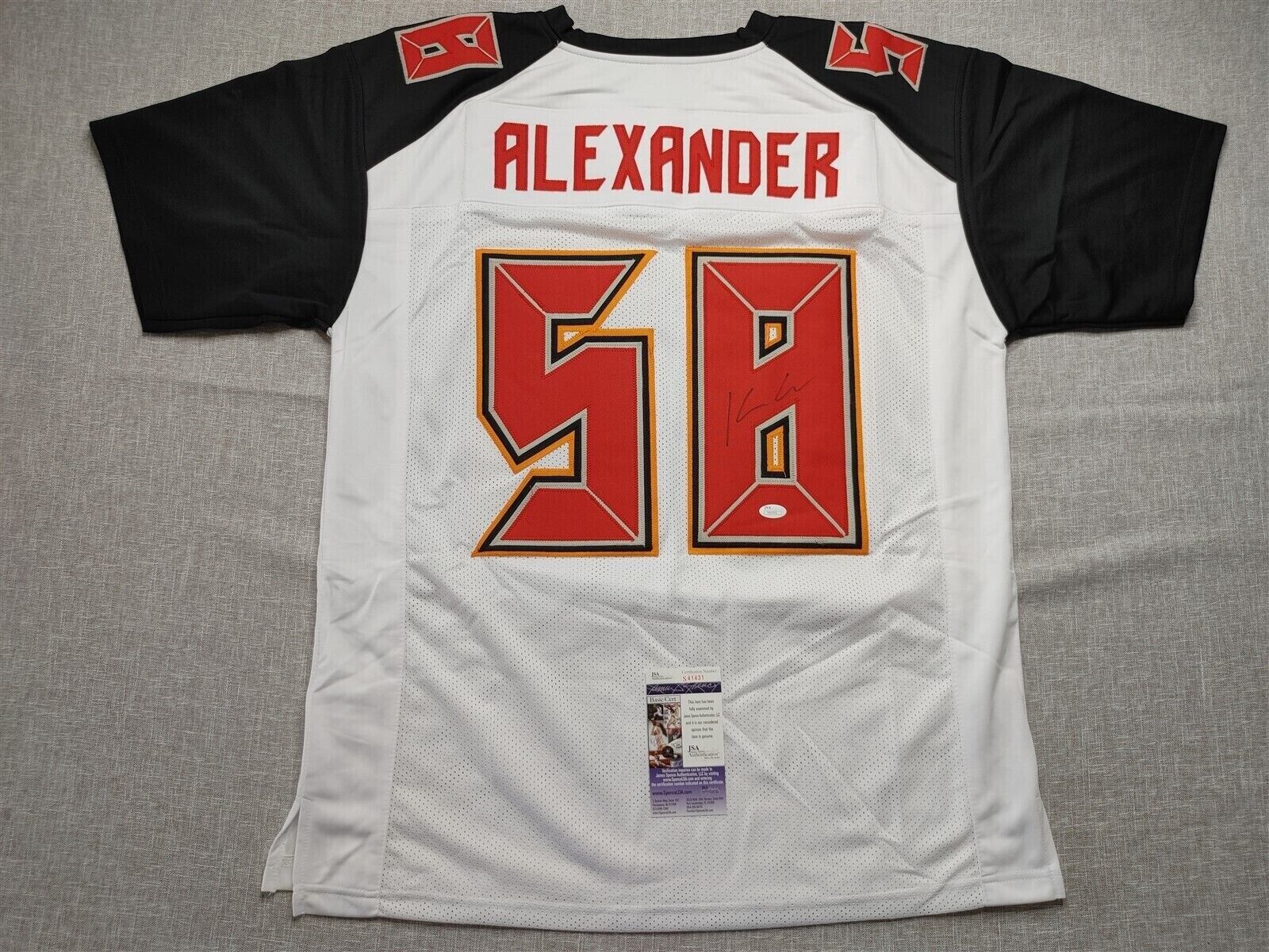 How To Clean A White Jersey KWON ALEXANDER SIGNED AUTO TAMPA BAY BUCS WHITE JERSEY JSA BUCCANEERS  AUTOGRAPH | eBay