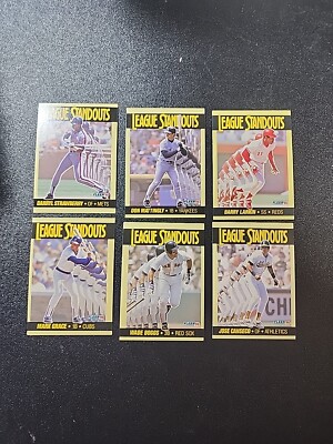 1990 Fleer Baseball League Standouts 6 Card Set  Mattingly Canseco Boggs