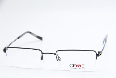 NEW CHARMANT CONCEPT FLEX CFX 11403 COLOR-BK BLACK AUTHENTIC EYEGLASSES 53-20