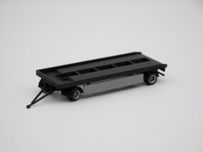 H0 - Anhänger 2achsig Abrollmulden Absetzcontainer Tieflader - Schwarz - Bausatz