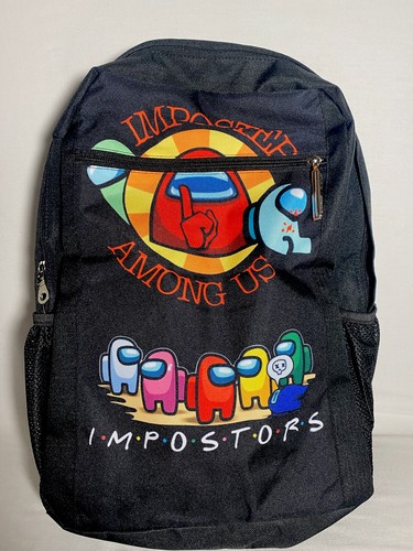 Among Us black Backpack with Crewmates 
