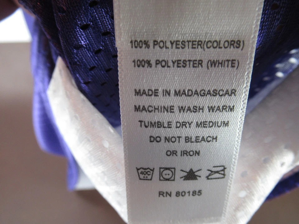 Camiseta deportiva de baloncesto Alleson púrpura grande juvenil (100 % poliéster) (D ED) Foto 4 de 4