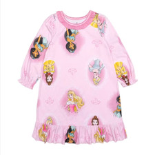Disney Toddler Girls Princess Long Sleeve Nightgown Pajama Sleepwear, Size 2T