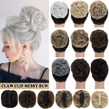 Messy Bun Claw Clip in Hair Extensions Hairpiece Real as Human Scrunchie Updo US