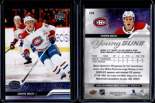 2023-24 Upper Deck Series 1 Young Guns #214 Owen Beck Rookie RC