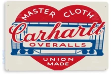 TIN SIGN Carhartt Overalls, Farm, Ranch, Retro, Metal Décor A273