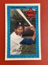 1971 Kelloggs Baseball #16 Willie Davis Crack o/w Very Nice Eye Appeal
