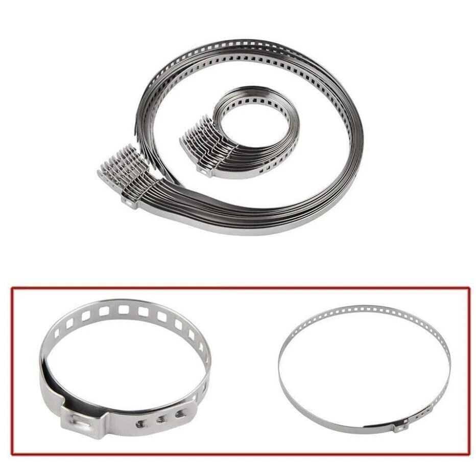 Kit de abrazadera de arranque CV de eje de transmisión de acero inoxidable para automóvil de 10 piezas universal grande + pequeño Foto 3 de 4