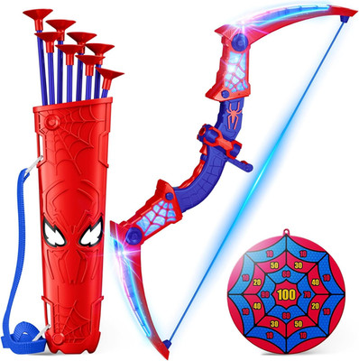 Spider Toys for Boys Age 3-4 4-6 6-8 8-12, Kids Toy BowArrow Shooting Set with R