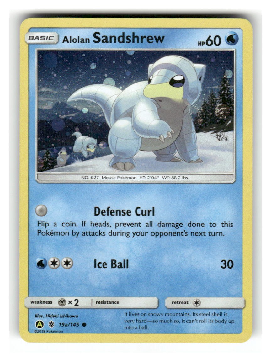 Alolan Sandshrew 19a/145 Cosmos Holo Promo Alternate Art Promos Pokemon MP