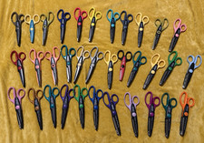 Lot of 57 Decorative Edge Scissors  Pinking Shears Multiple Brands