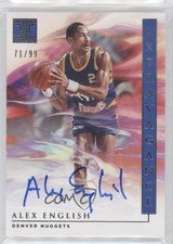 2019-20 Panini Impeccable Extravagance 71/99 Alex English #EA-ALX Auto HOF im4