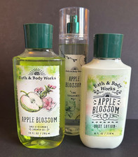 Bath  Body Works Apple Blossom Body Mist Lotion  Shower Gel Set 3 Retired