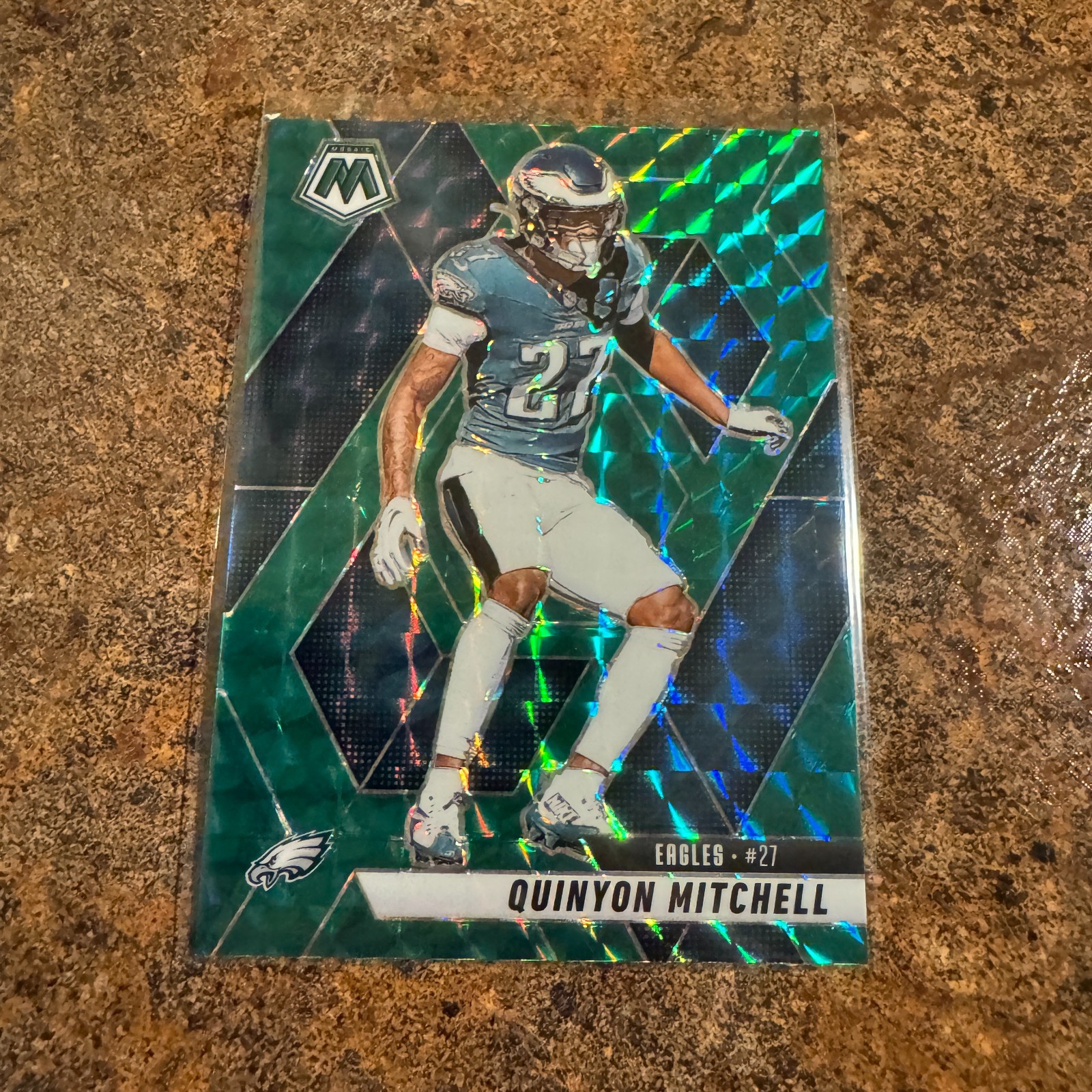 2025 Panini Mosaic - Quinyon Mitchell #72 Green Mosaic Prizm