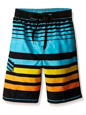 Kanu Surf Boys' Echo Quick Dry Beach Swim Trunk Echo Aqua Medium 5/6 