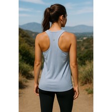 Lululemon Tank Top Size 12 Blue Heathered Swiftly Tech Racerback Seamless Yoga