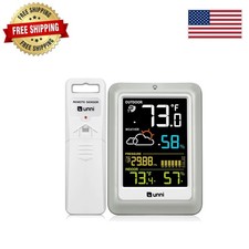 Digital Thermometer  Humidity Monitor with 330ft Wireless Sensor for Home Use