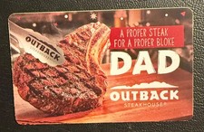 Tarjeta de regalo Outback Día del Padre Papá coleccionable solo valor N0