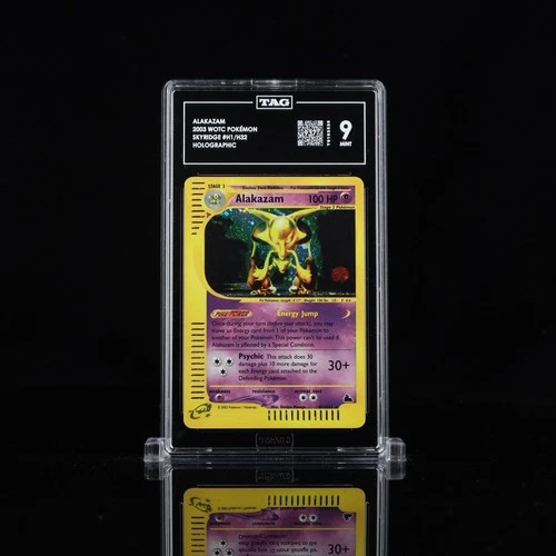 2003 POKEMON SKYRIDGE #H1 ALAKAZAM-HOLO TAG 9