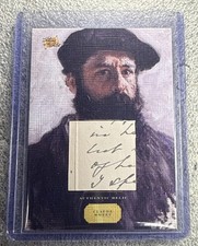 2023 Pieces Of The Past CLAUDE MONET AUTHENTIC HANDWRITTEN RELIC CANVAS CM