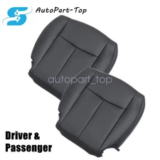 Fits 17-20 Nissan Rogue Driver & Passenger Bottom Leather Seat Cover Black PERF