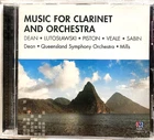 MUSIC FOR CLARINET AND ORCHESTRA - Dean, Lutoslawski, Piston, Veale, Sabin - CD