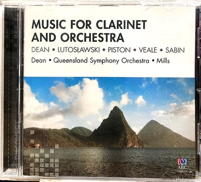 MUSIC FOR CLARINET AND ORCHESTRA - Dean, Lutoslawski, Piston, Veale, Sabin - CD - Image 1 of 2