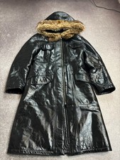 VTG 2000s JAPANESE ISSEY MIYAKE STYLE RARE LUXURY LEATHER/ FUR LONG JACKET