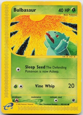 Bulbasaur 95/165 Common Expedition Base Set Pokemon Heavily Played