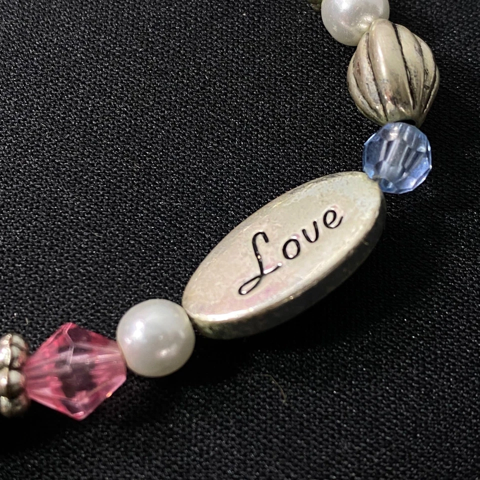 Pulsera Friend Love Forever Charm con cuentas cierre de palanca tono plata joyería Foto 3 de 4