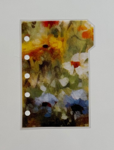 Filofax Mini Organiser Dividers - Flower Blur Semi-Transparent - Fully Laminated - Picture 9 of 9