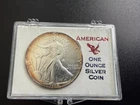 1989 Uncirculated Silver American Eagle Nicely Toned 99.9% Silver