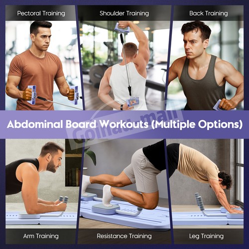 Pilates Board Reformer Abdominal Ab Core Trainer Workout Machine Multifunctional - Picture 4 of 12