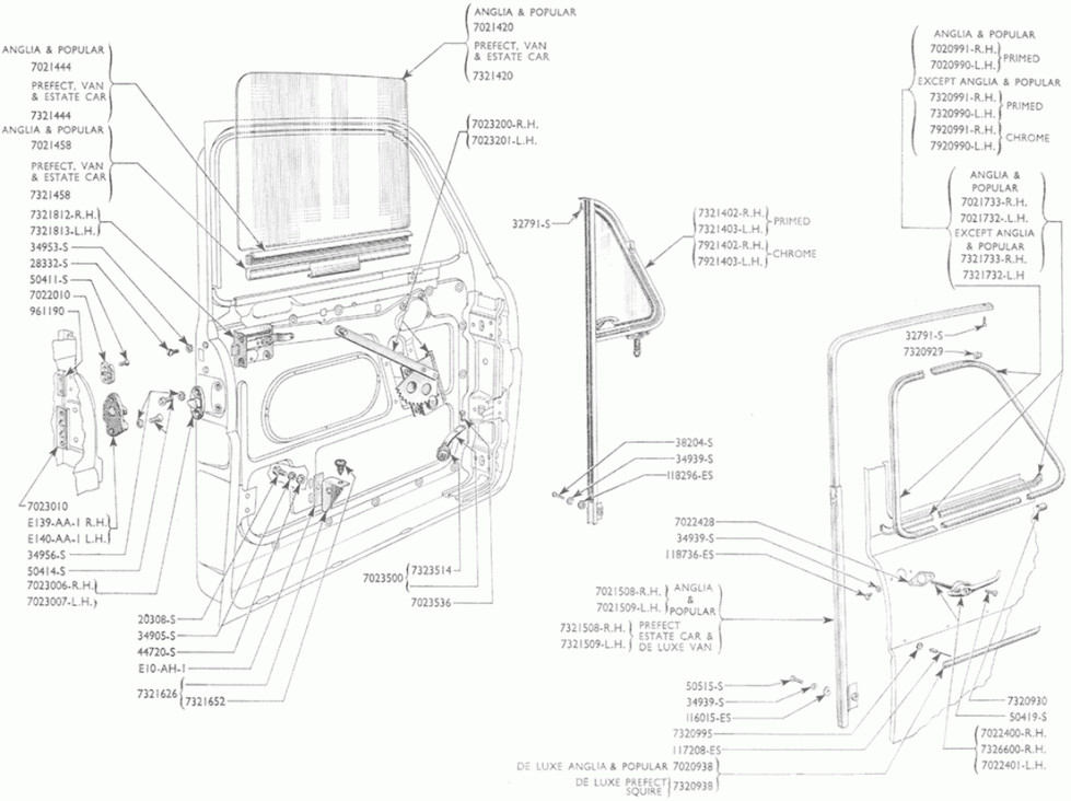Ford 100E 300E Van Anglia Popular Prefect Ivory Door Handle Escutcheon thumbnail 3