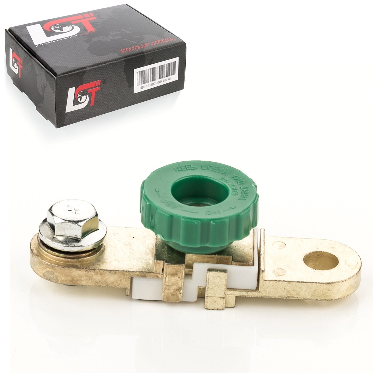 Car Battery Disconnect Switch Isolator with Round Knob Green for JEEP