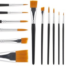 Dimeho Face Paint Brush Set, 6 Pcs Professional Artist 0.39 inches, Black