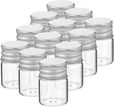 VOSAREA 12 Stück 5ml Mini Glasflaschen mit Deckel: Kleine Versiegelte 