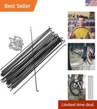 36Pcs 14G Bicycle Spokes with J-Bend Design - 260mm Alloy Steel Set