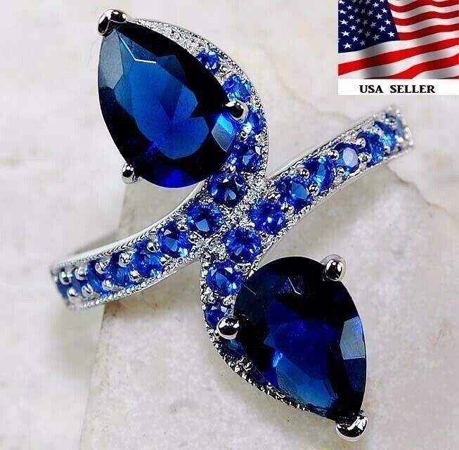 4CT Heat Treated Kyanite 925 Solid Sterling Silver Ring Jewelry Sz 6 U4-6