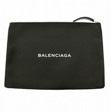 Borsa Balenciaga Everyday Logo Clip in pelle pochette nera autentica