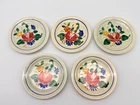 Set of 5 RED WING Orleans 6-1/8" Bread & Butter Plates Orleans Red Yellow Floral