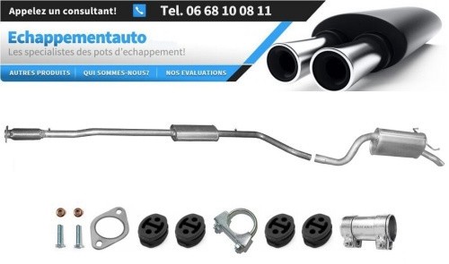 Silencieux central et arrière pour Fiat Punto II 1.4 de 2003